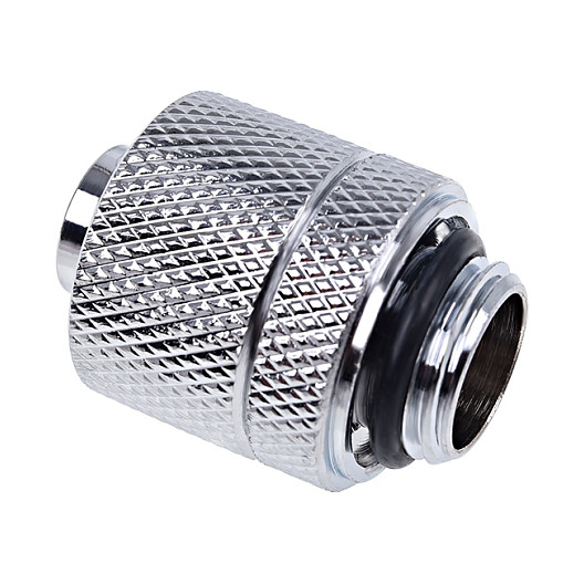 K Alphacool Eiszapfen Anschluss gerade G1/4 Zoll AG auf 13/10mm - chrome silber