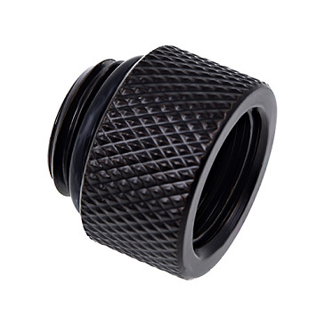 K Alphacool Eiszapfen Adapter gerade G1/4 Zoll AG auf G1/4 Zoll IG - schwarz
