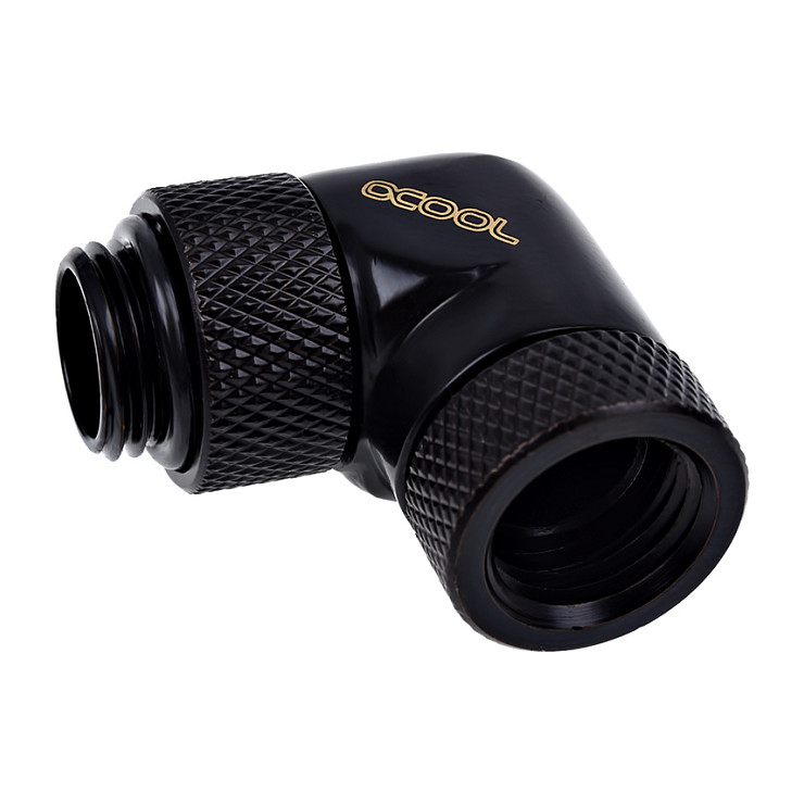 K Alphacool Eiszapfen Winkeladapter 90 Grad drehbar G1/4 AG auf G1/4 IG - schwarz CPU Kühler & Zubehör
