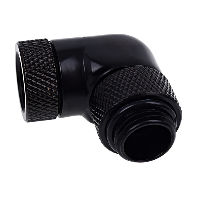 K Alphacool Eiszapfen Winkeladapter 90 Grad drehbar G1/4 AG auf G1/4 IG - schwarz