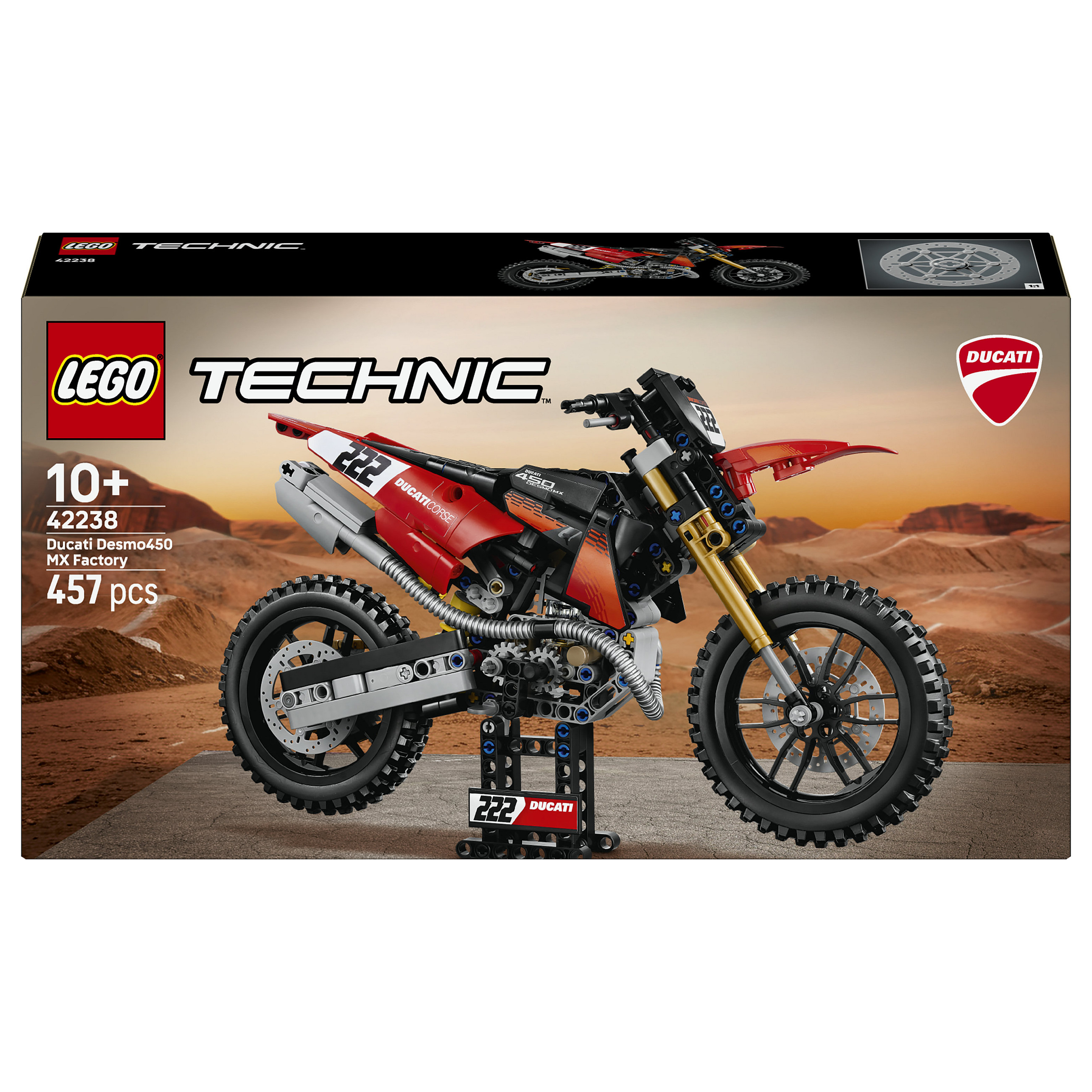 42238 Technic Ducati Desmo450 MX Factory Motorrad Spielwaren