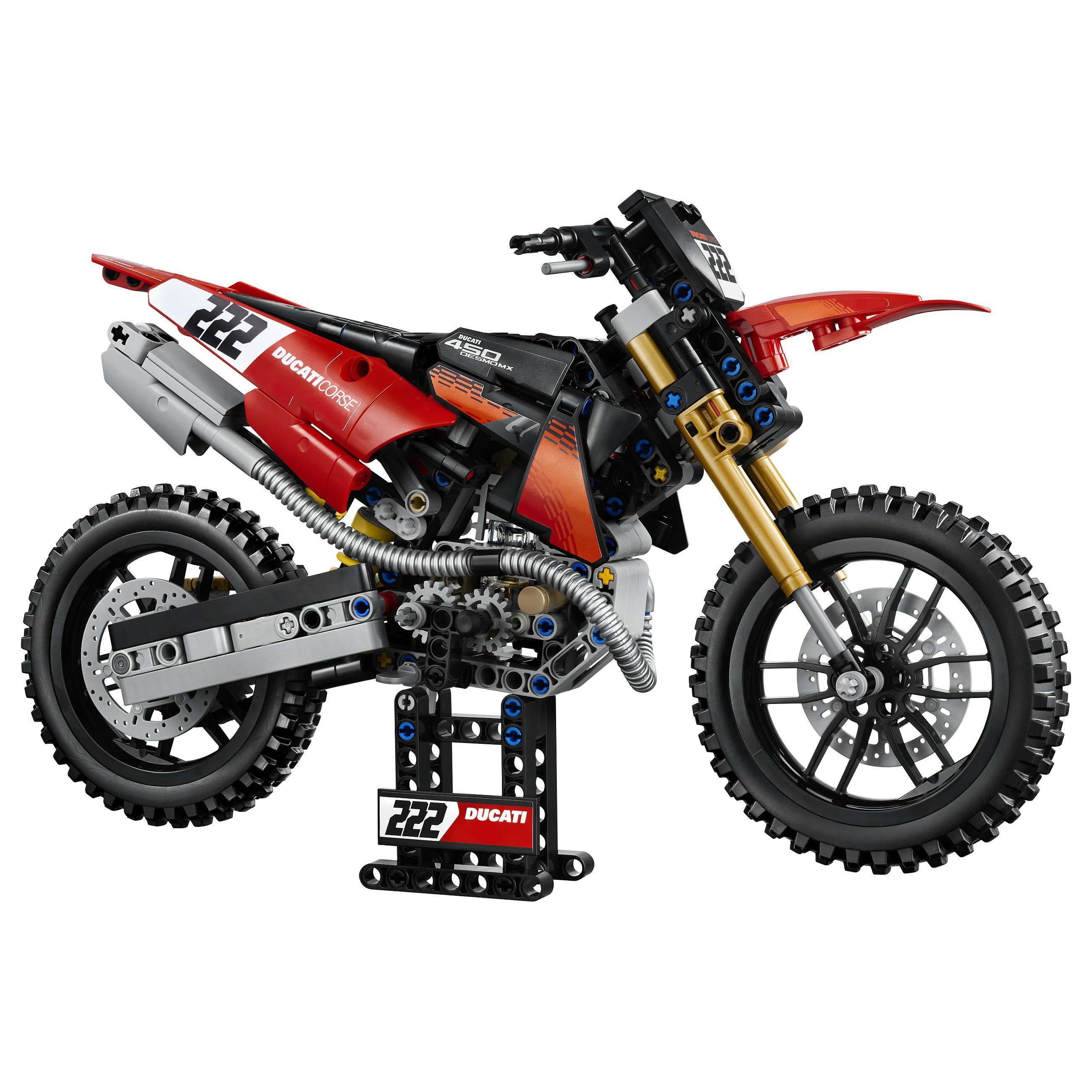 42238 Technic Ducati Desmo450 MX Factory Motorrad