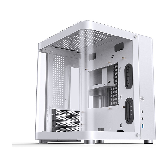 Jonsbo TK-1 2.0 Micro-ATX Gehäuse, Tempered Glass - weiß