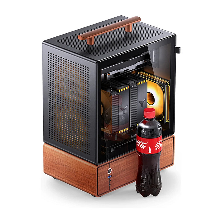 Jonsbo T7 PC-Gehäuse, Midi-Tower, mATX, Tempered Glass - schwarz