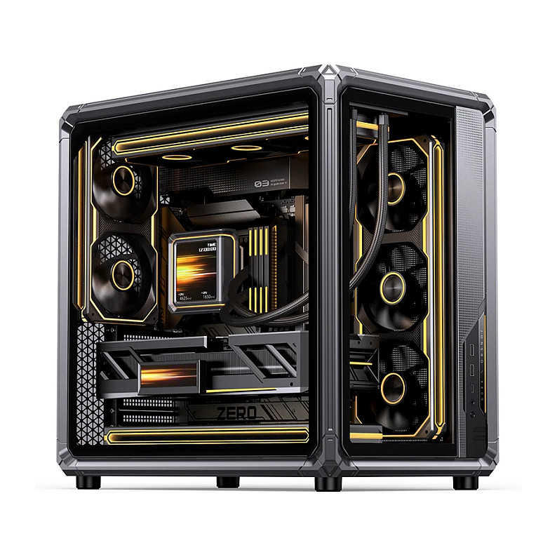 Jonsbo X400 PC-Gehäuse, Midi-Tower, ATX, Tempered Glass - grau Midi-/Mini-Tower