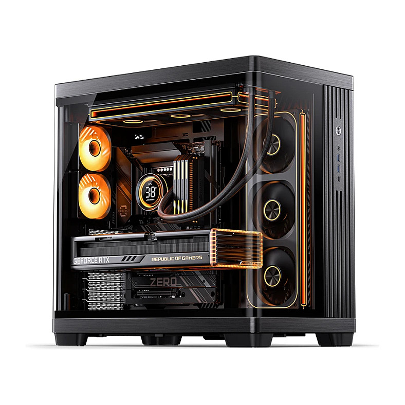 Jonsbo TK-4 Gehäuse, Midi-Tower, ATX, Tempered Glass - schwarz Midi-/Mini-Tower