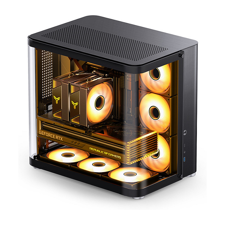 Jonsbo TK-2 2.0 Midi-Tower, Tempered Glass - schwarz Midi-/Mini-Tower