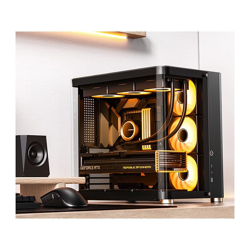Jonsbo TK-2 2.0 Midi-Tower, Tempered Glass - schwarz