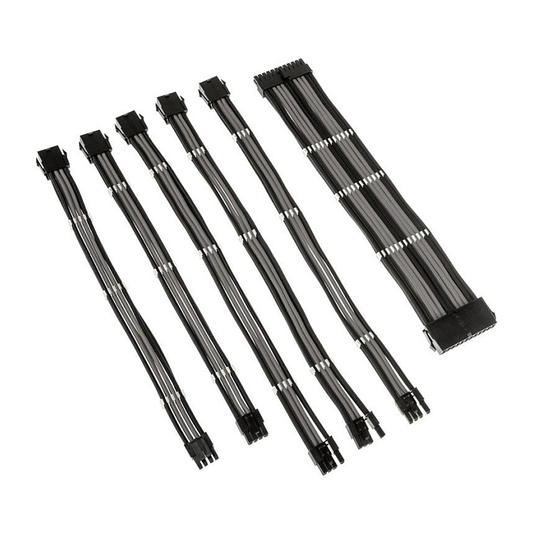 Kolink Core Adept Braided Cable Extension Kit - Black/Grey