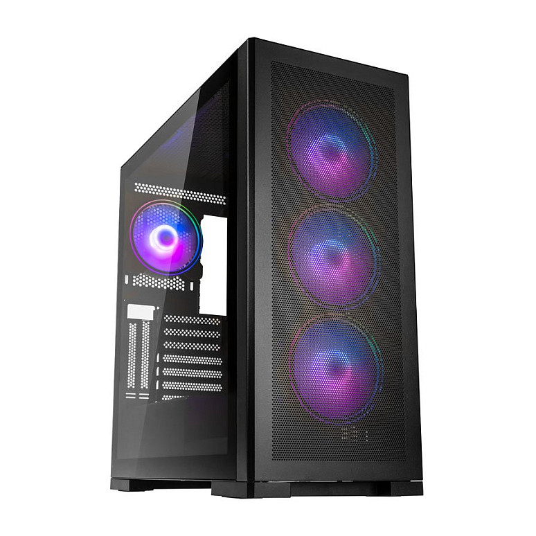 Kolink Unity Meshbay ARGB Midi-Tower, Tempered Glass - schwarz Midi-/Mini-Tower