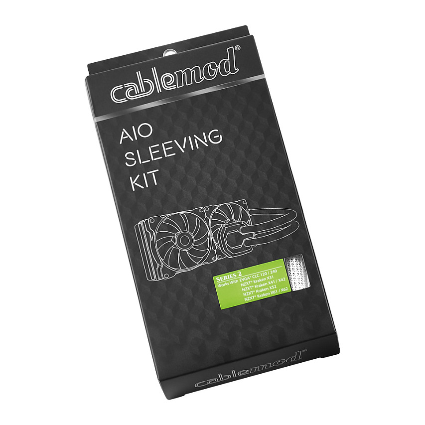 K CableMod AIO Sleeving Kit Series 2 für EVGA CLC / NZXT Kraken - weiß