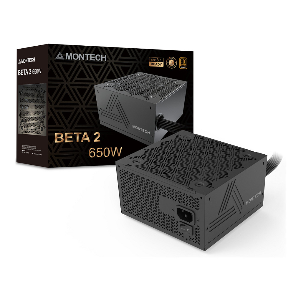 Montech BETA 2 80 PLUS Bronze Netzteil, ATX 3.1 - 650 Watt, schwarz