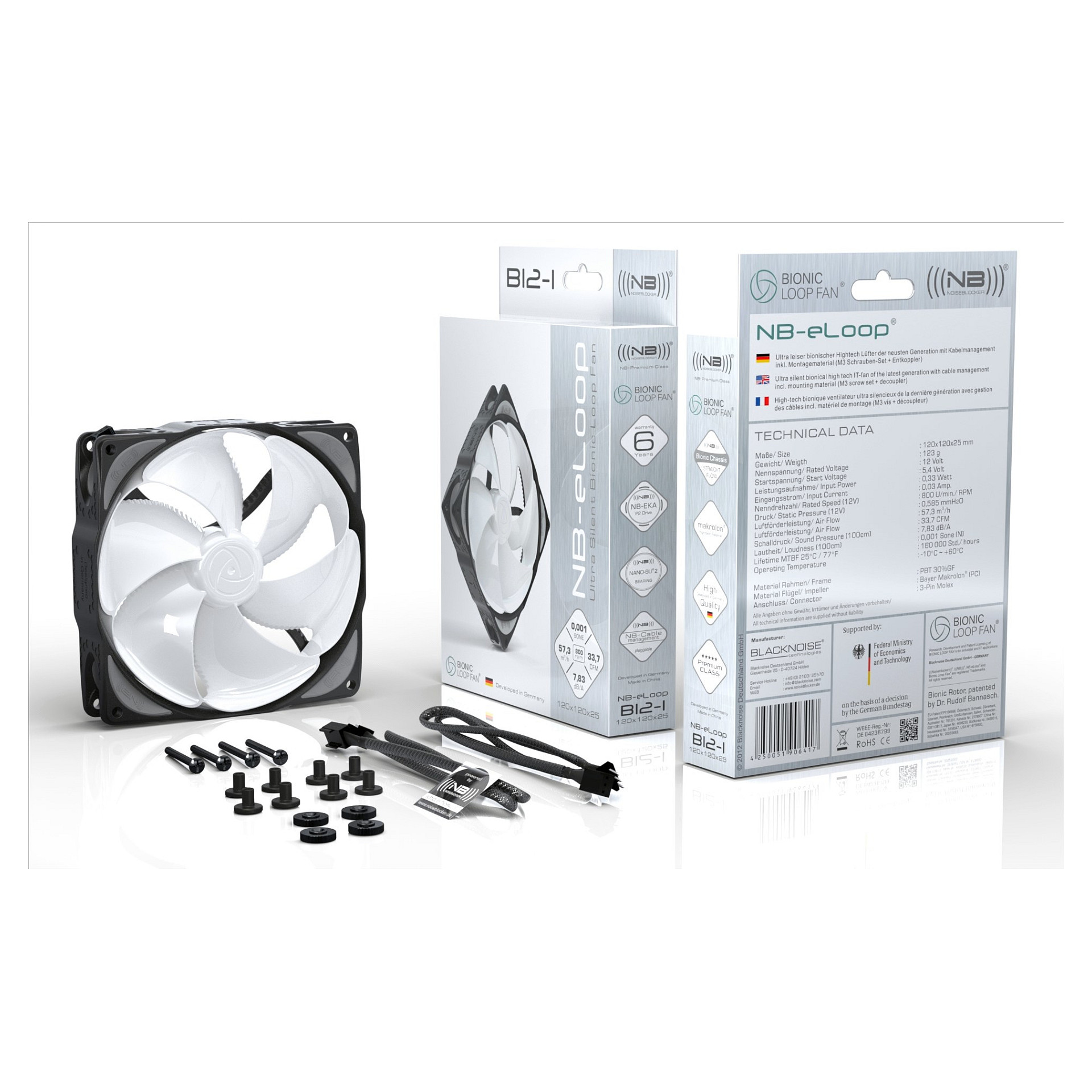 Noiseblocker NB-eLoop Fan B12-PS Black Edition - 120mm PWM