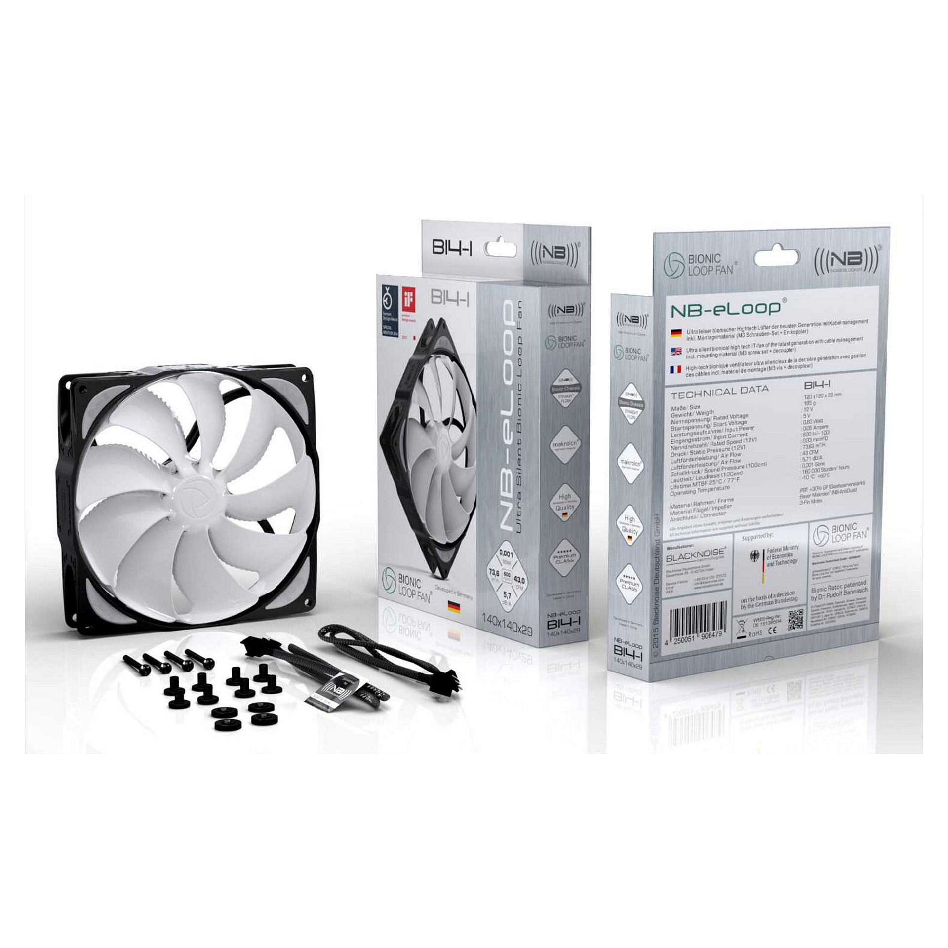 Noiseblocker NB-eLoop Fan B14-PS Black Edition - 140mm PWM