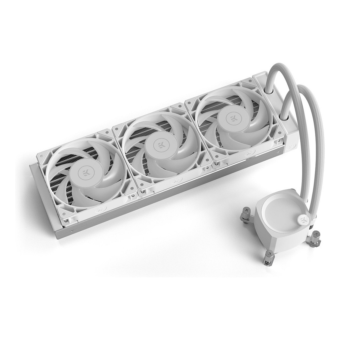 EK Water Blocks EK-Nucleus AIO CR360 Lux D-RGB AiO Wasserkühlung - 360 mm, Weiß Gehäusezubehör
