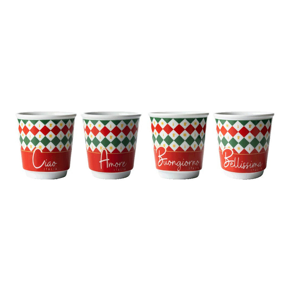 Set 4 Biccherini Tricolore