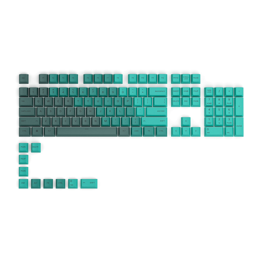 Glorious GPBT Keycaps - 115 PBT Tastenkappen, ISO, ES-Layout, Rain Forest