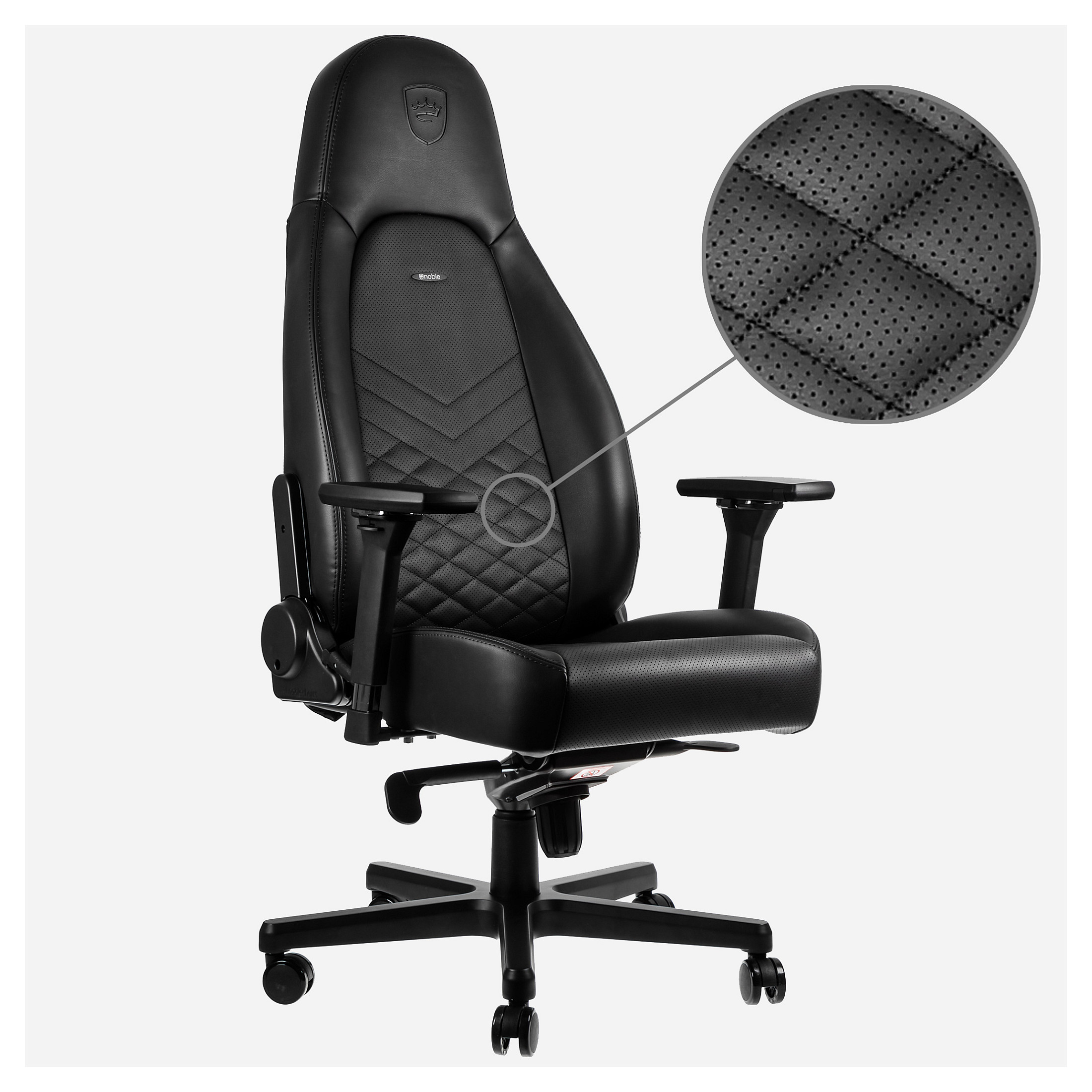 noblechairs ICON Gaming Stuhl - schwarz/schwarz Gaming-Stühle