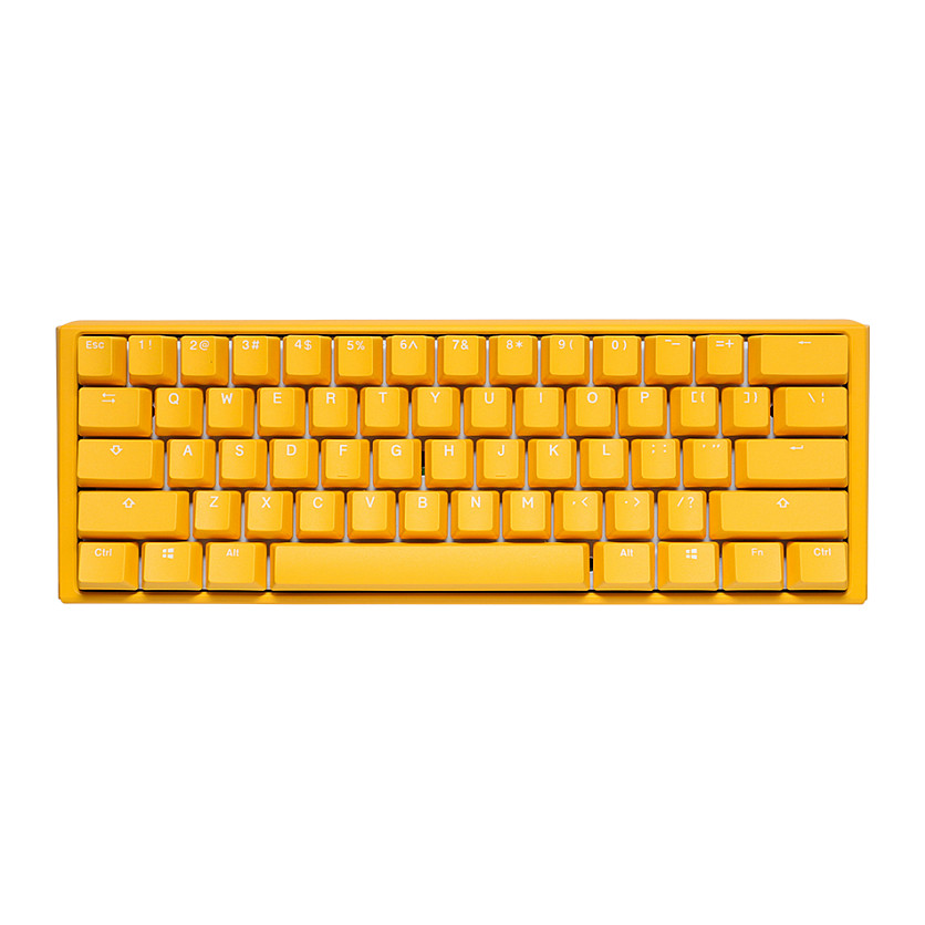 Ducky One 3 Yellow Mini Gaming Tastatur, RGB LED - MX-Speed-Silver