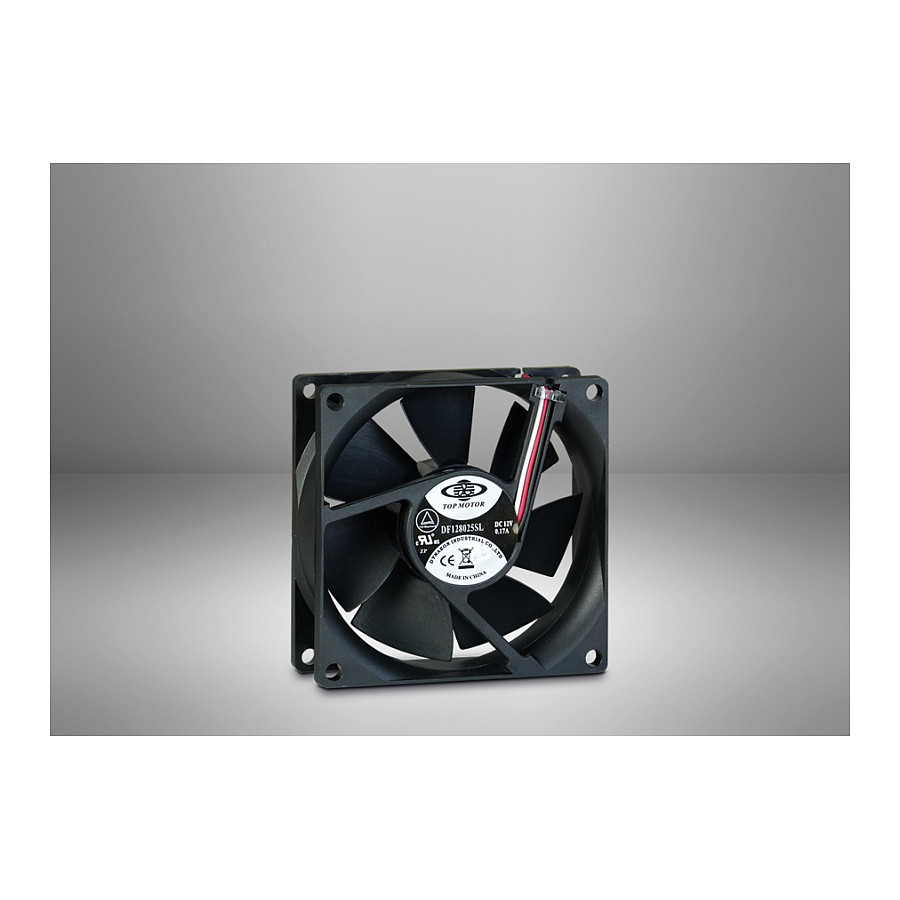 Inter-Tech Fan 80mm Bulk 80x80x25mm (schwarz, 80 mm)