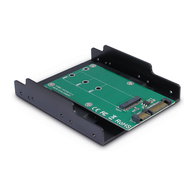 Inter-Tech Trägerrahmen KT001B PCI 3,5"" SATA -> M.2 SATA retail