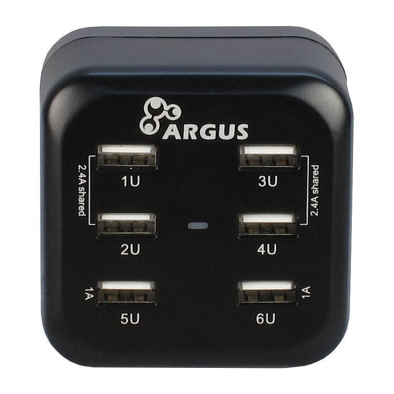 Inter-Tech Ladegerät Argus LS-6US 80mm USB 5V Steckdose