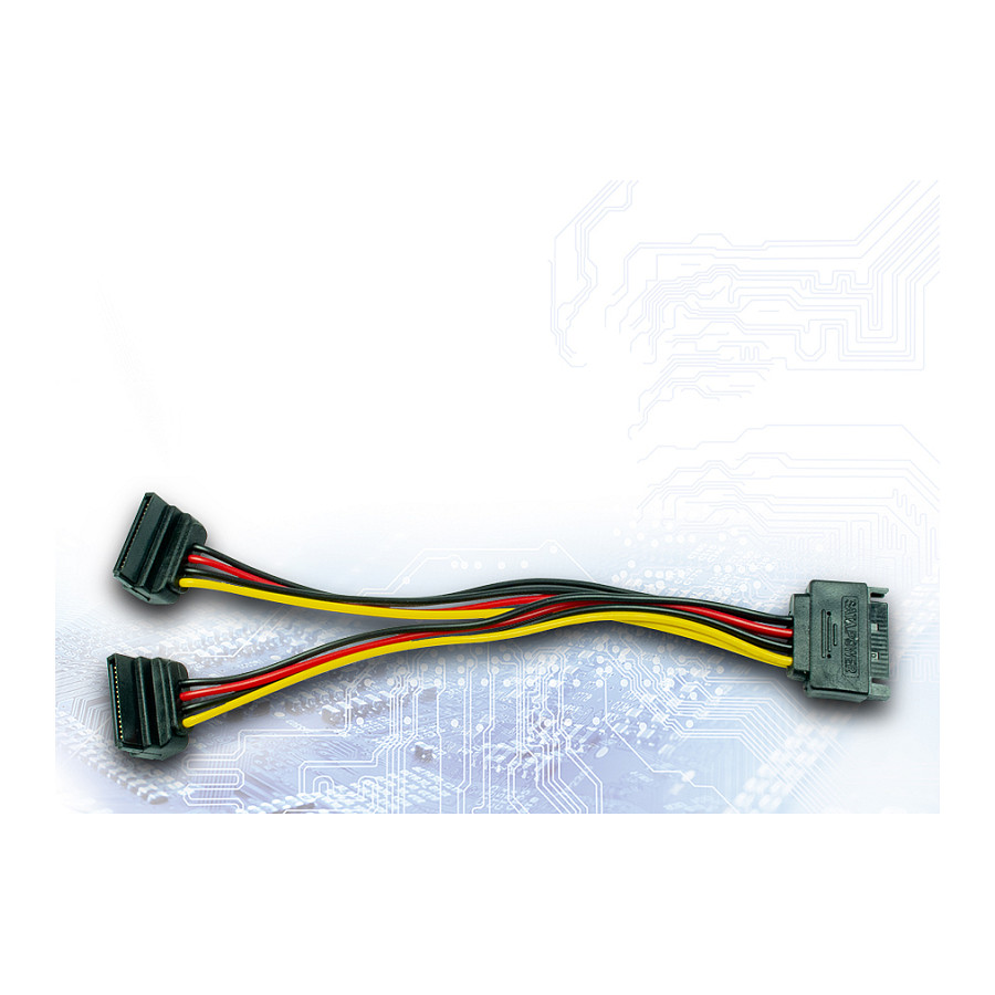 Inter-Tech Adapter 1xS-ATA -> 2x S-ATA, 0,15m retail