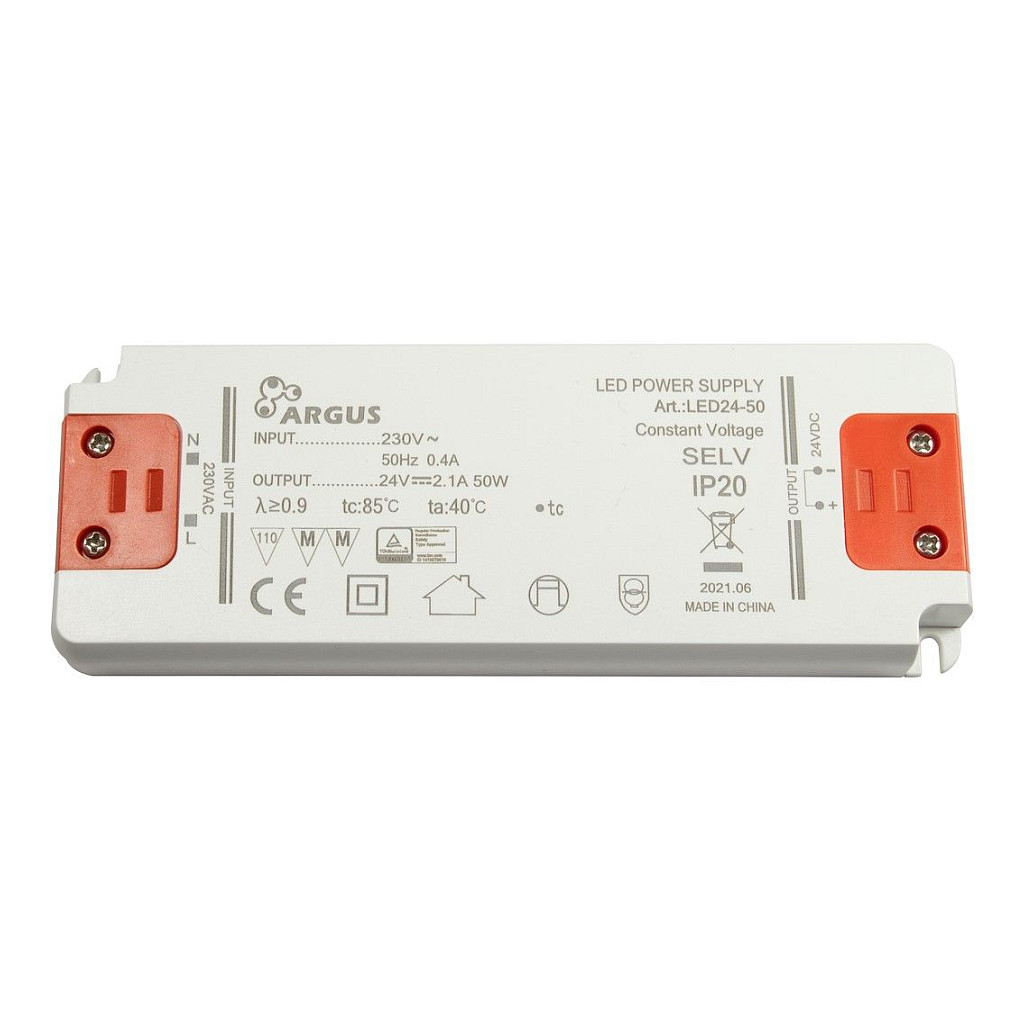 Inter-Tech LED Trafo LED24-50 50W, 24V, 2100mA, IP20 retail