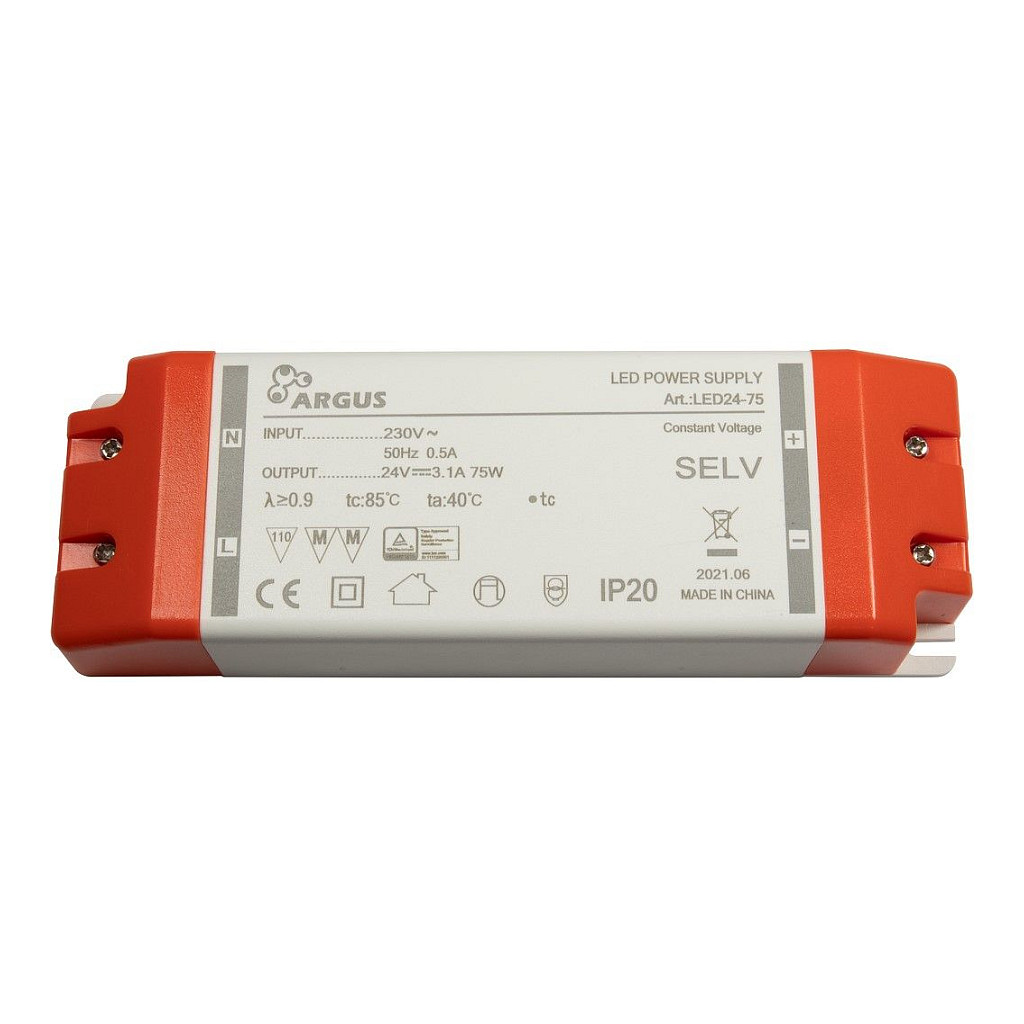 Inter-Tech LED Trafo LED24-75 75W, 24V, 3100mA, IP20 retail