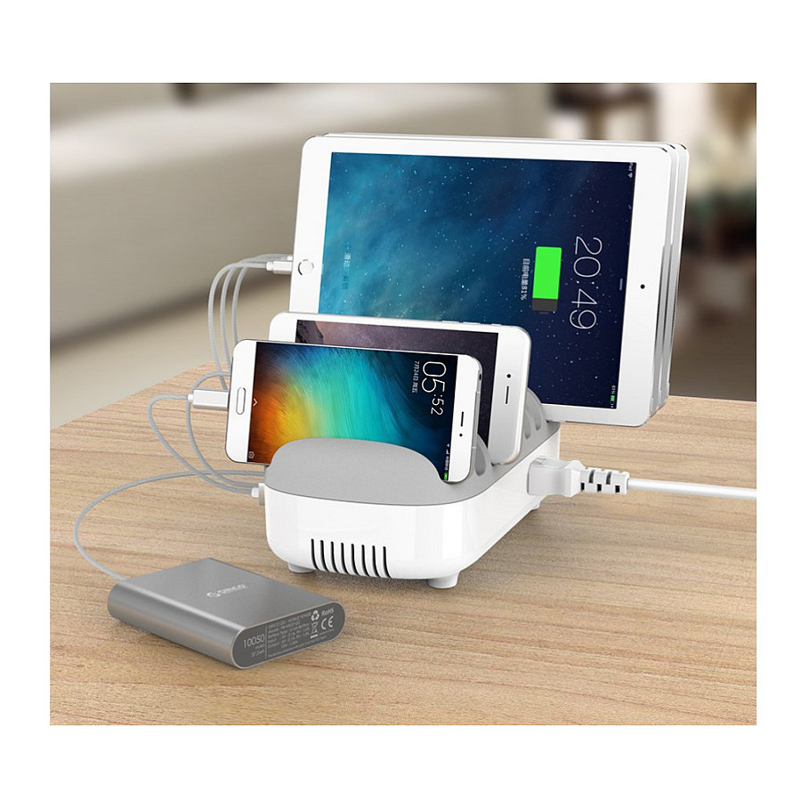 Compulocks 10 Ports USB Charging Dock Station With EU Plug - Ladestation - 120 Watt - 2.4 A - 10 Ausgabeanschlussstellen (USB) Smartphone Zubehör