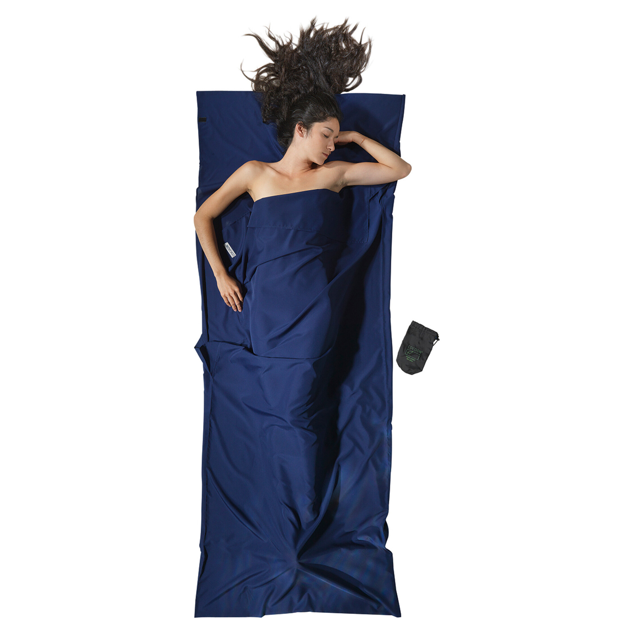Cocoon Leicht-Reiseschlafsack,Rechteck,220 x 90cm,100 %Mikrofaser, twilight blue