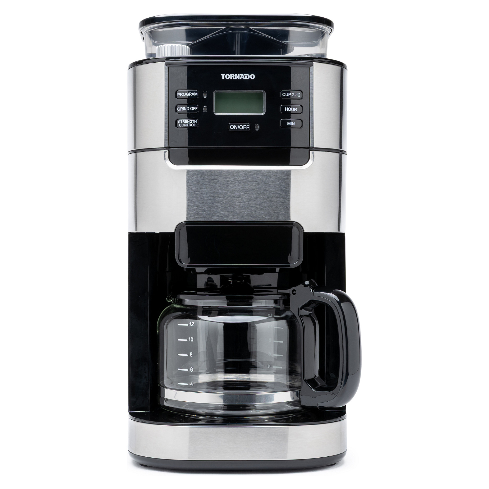 Tornado Filterkaffeemaschine TCM1025A-GS Edelstahl und Schwarz Haushaltskleingeräte