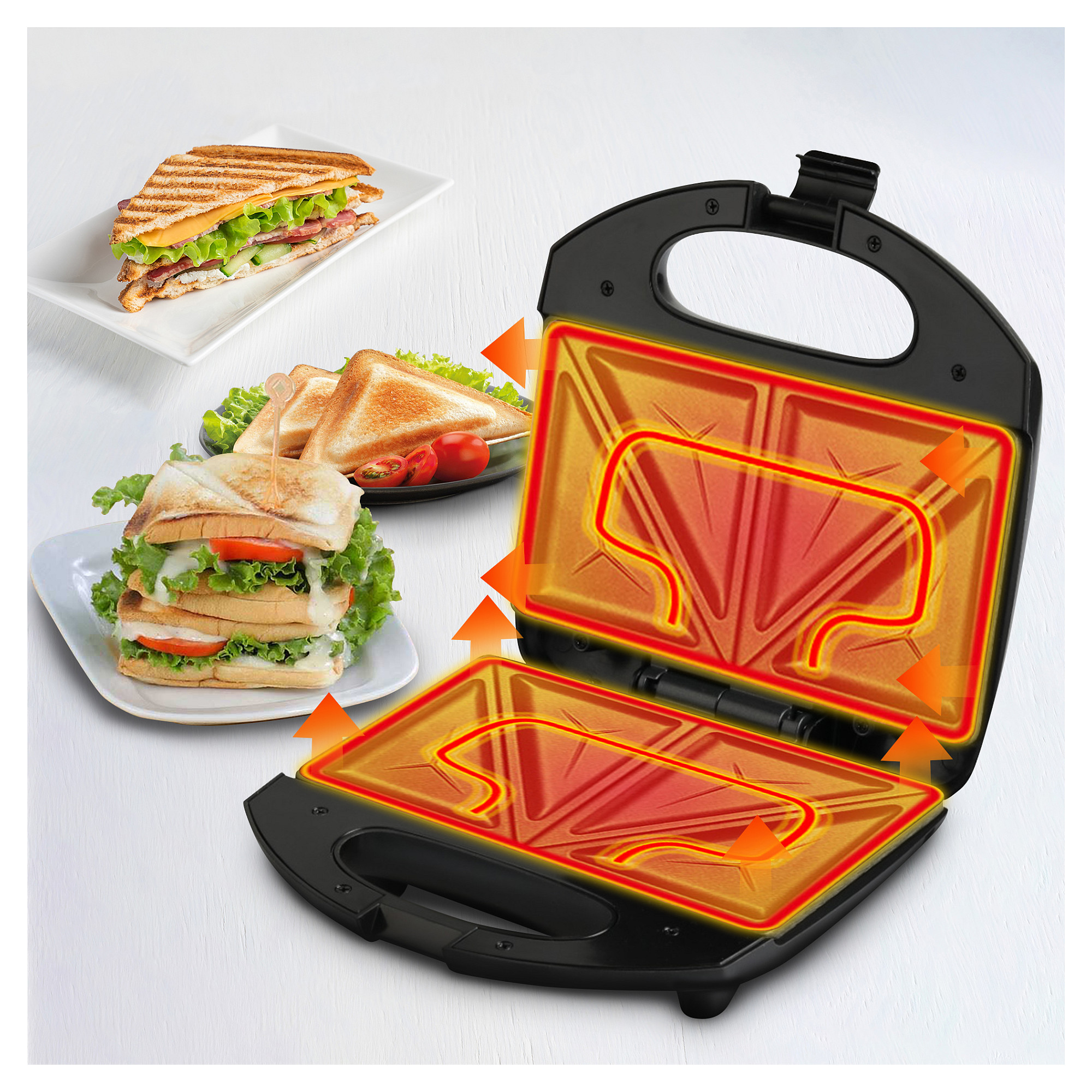 Extralink Smart Life Sandwich Maker SJ-22, 750W Haushaltskleingeräte