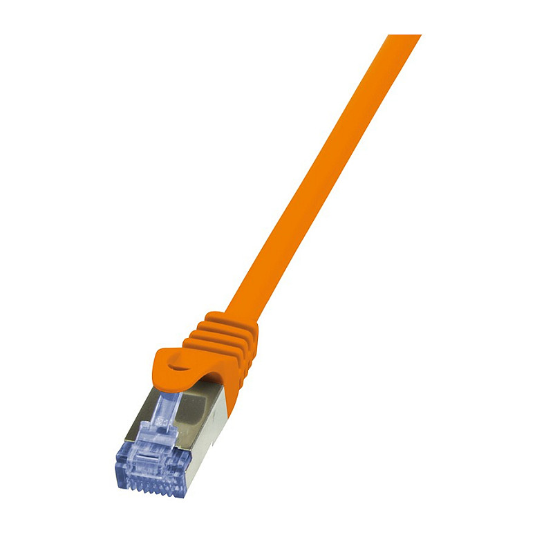 CQ3068S RJ45 Netzwerkkabel Patchkabel cat 6a s ftp 300 m Orange Flammwidrig mit Rastnase - Logilink