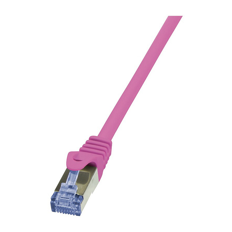CQ3049S RJ45 Netzwerkkabel Patchkabel cat 6a s ftp 150 m Pink Flammwidrig mit Rastnasens - Logilink