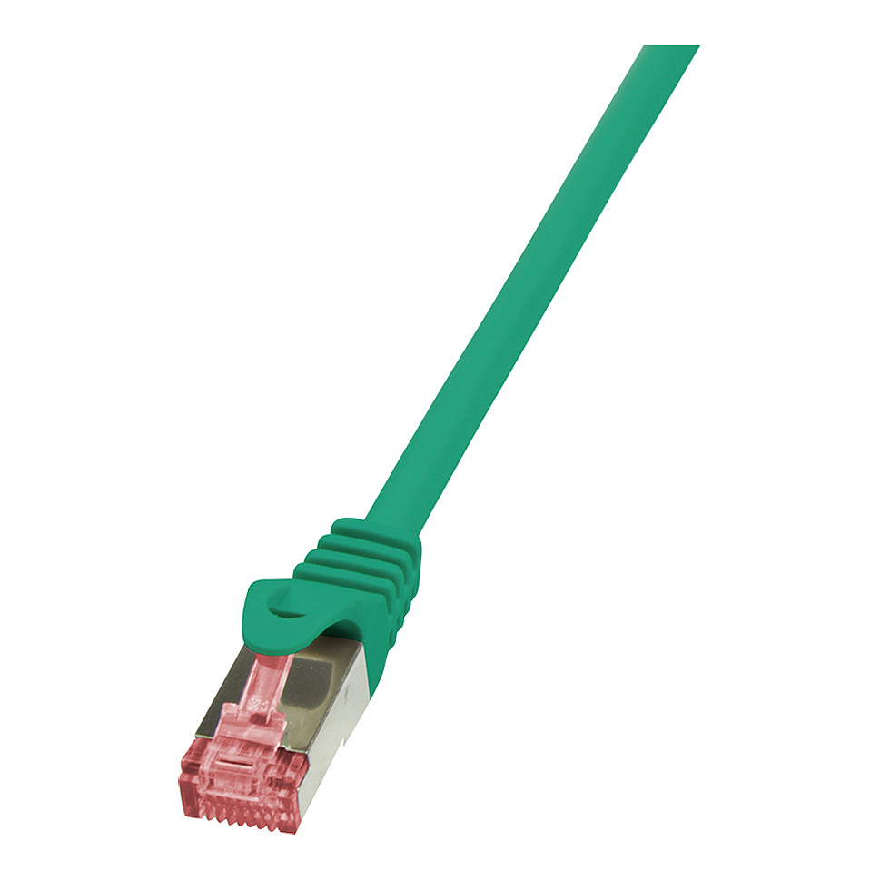 Patch Cable Cat.6 S/FTP green 0,25m, PrimeLine