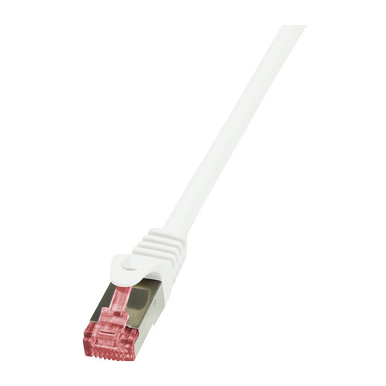 CQ2081S RJ45 Netzwerkkabel Patchkabel cat 6 s ftp 750 m Weiß Flammwidrig mit Rastnasensc - Logilink