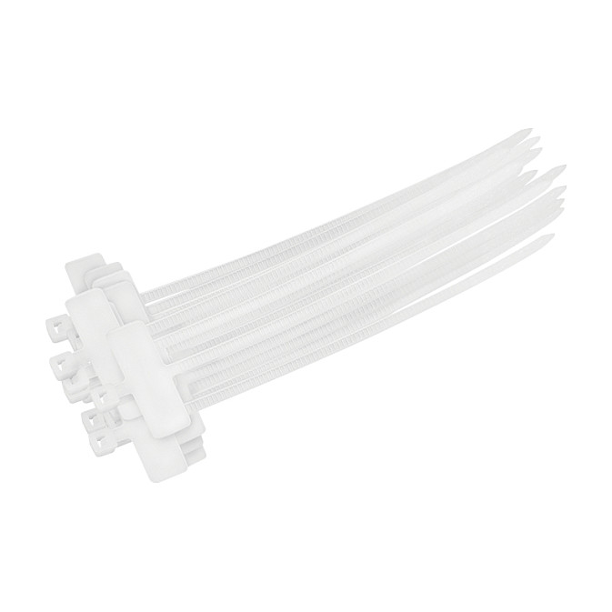 Cable tie with marker, PA66, 100 pcs., transp., W: 2.5 mm, L: 100 mm