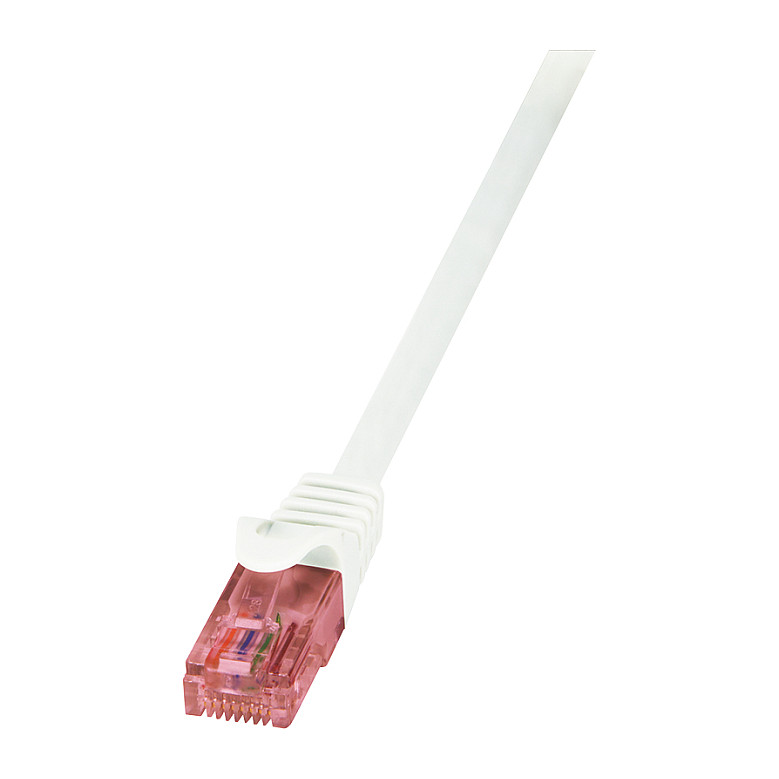 Patch Cable Cat.6 U/UTP BC white, 0,25m PrimeLine