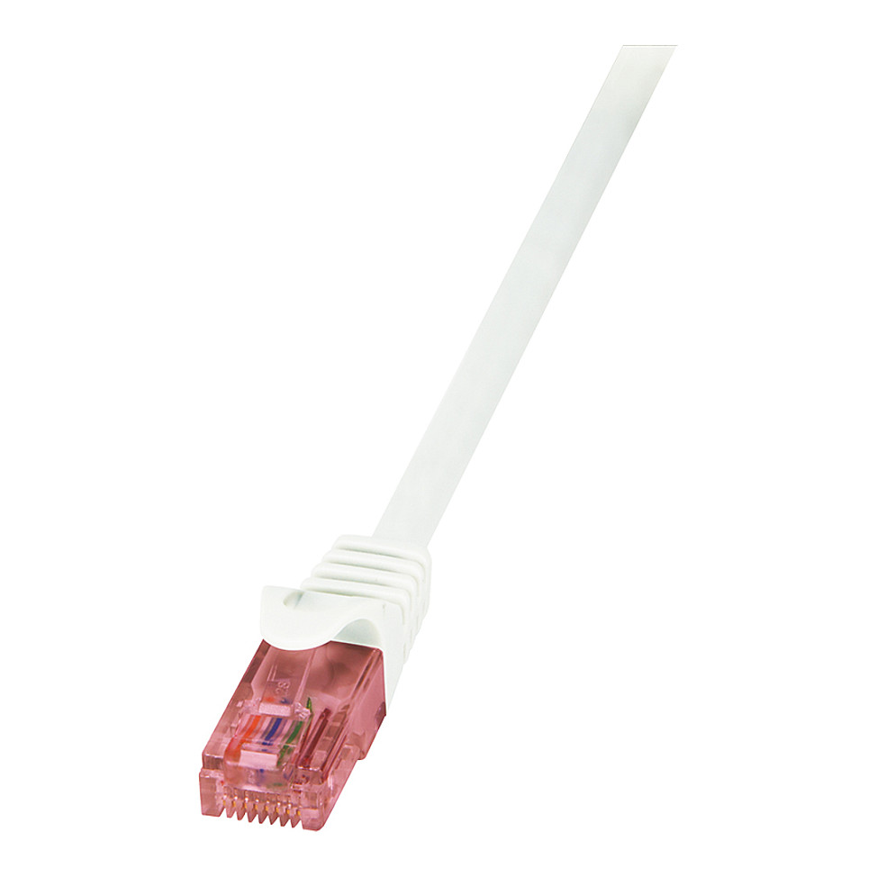Patch Cable Cat.6 U/UTP BC white, 3,00m PrimeLine