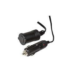 Power cable extension for cigarette lighter, M/F, (12 V/60 W), black, 2 m