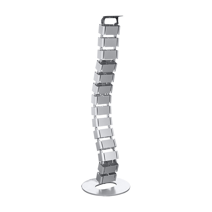Flexible cable channel, 800x68 mm (18 joints), silver