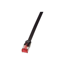 Patch Cable Flat Cat.6A Shielded 10,0m black
