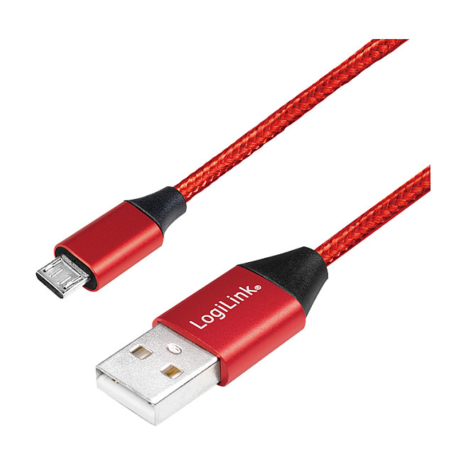 LogiLink USB 2.0 Kabel, USB-A - Micro-USB Stecker, 0,3 m