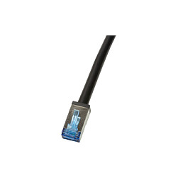 LogiLink Outdoor Patchkabel, Kat. 6A, S/FTP, 3,0 m, schwarz