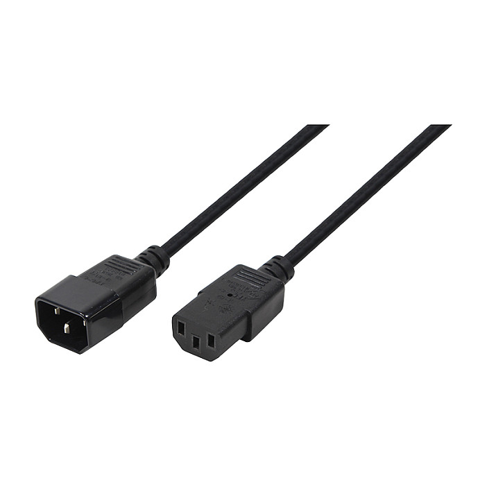 CP110 c schwarzes elektrisches kabel 3 m kupplung C13 kupplung C14 - Logilink