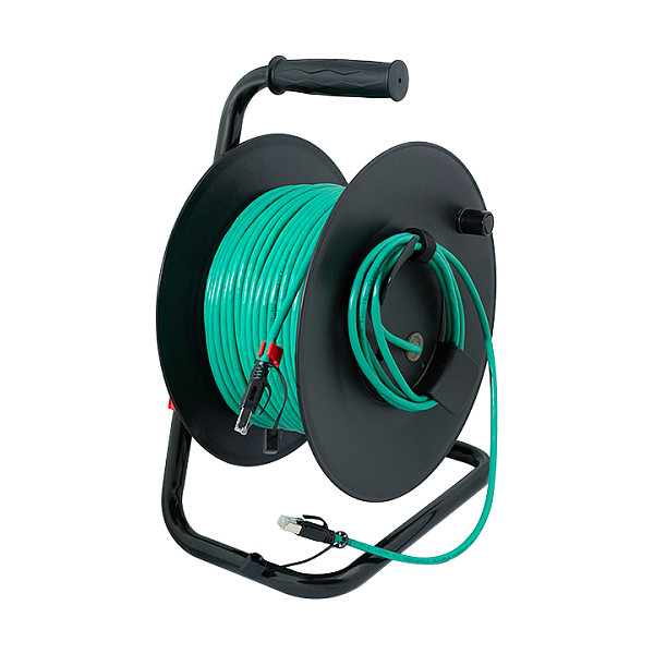 Cat.6A Mobile Cable Reel S/FTP, 80 m, patch cord