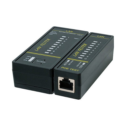 Cable Tester LANtest & PoE Finder with magnet & lighting