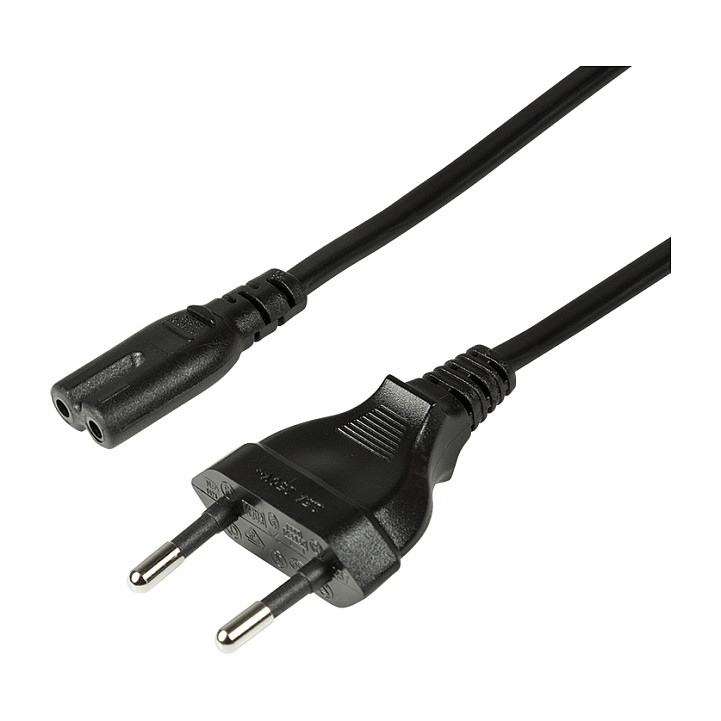 LogiLink Netzkabel, Eurostecker - Kleingerätekupplung, 3,0 m