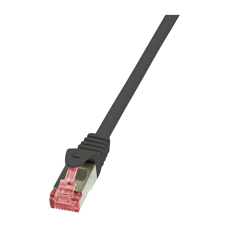 Logilink Patch Cable Cat.6 S/FTP black 1,00m, PrimeLine